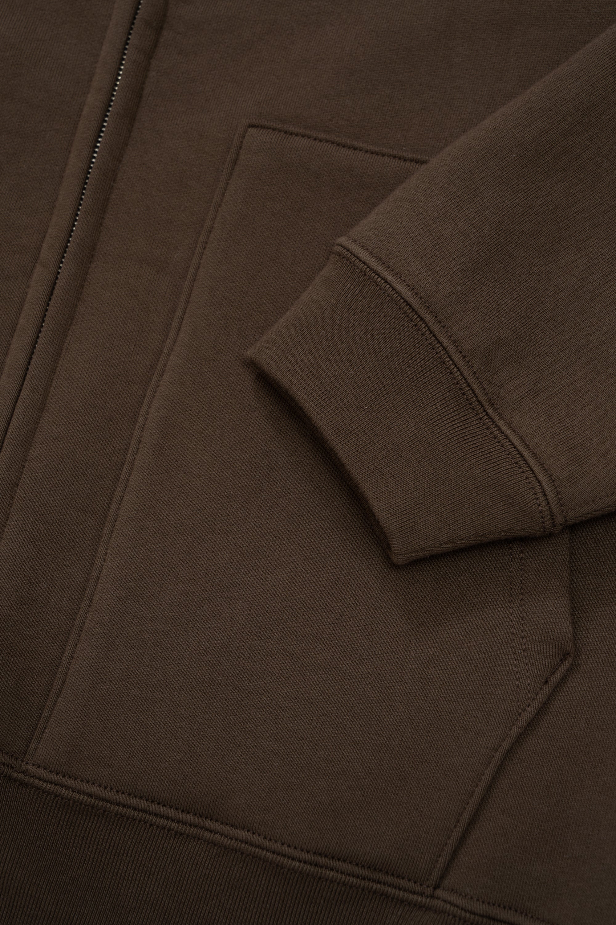 Zip Crew Neck - Field Brown