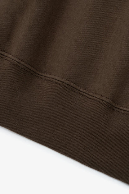 Zip Crew Neck - Field Brown