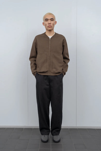 Zip Crew Neck - Field Brown