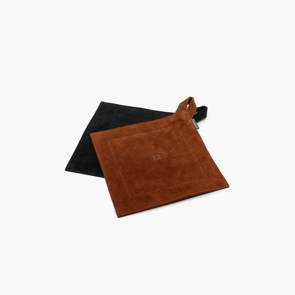 Suede Leather Hot Pad - Black