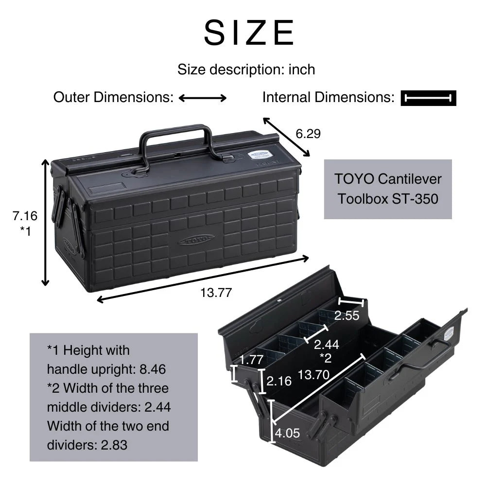 ST-350 Tool Box Cantilever Lid - Black