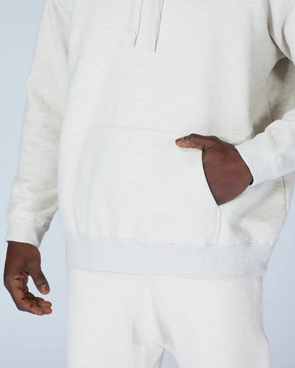 Recycled Cotton Pullover Hoodie - Oatmeal