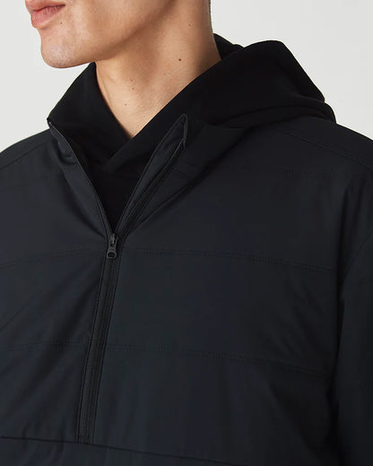 Flexible Insulated Half Zip Pullover - Black