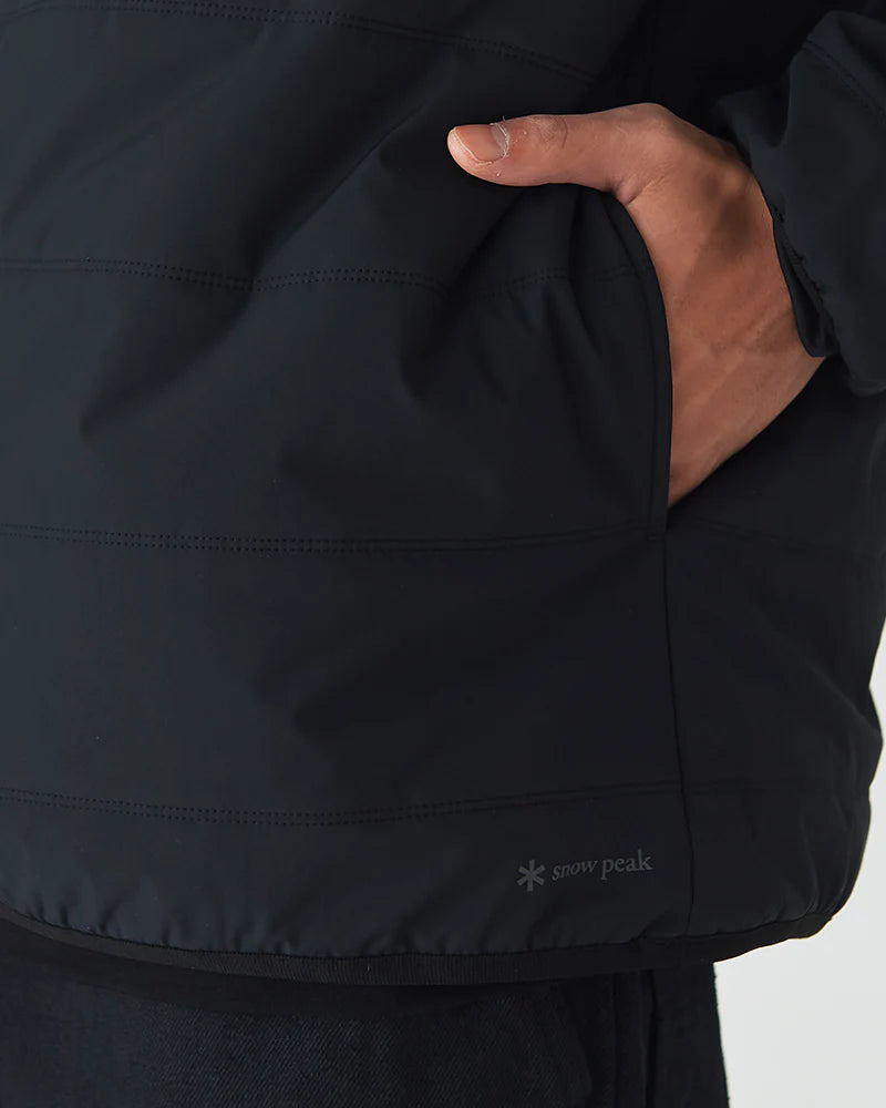 Flexible Insulated Half Zip Pullover - Black