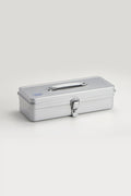 T-320 Steel Toolbox with Top Handle and Flat Lid - Silver