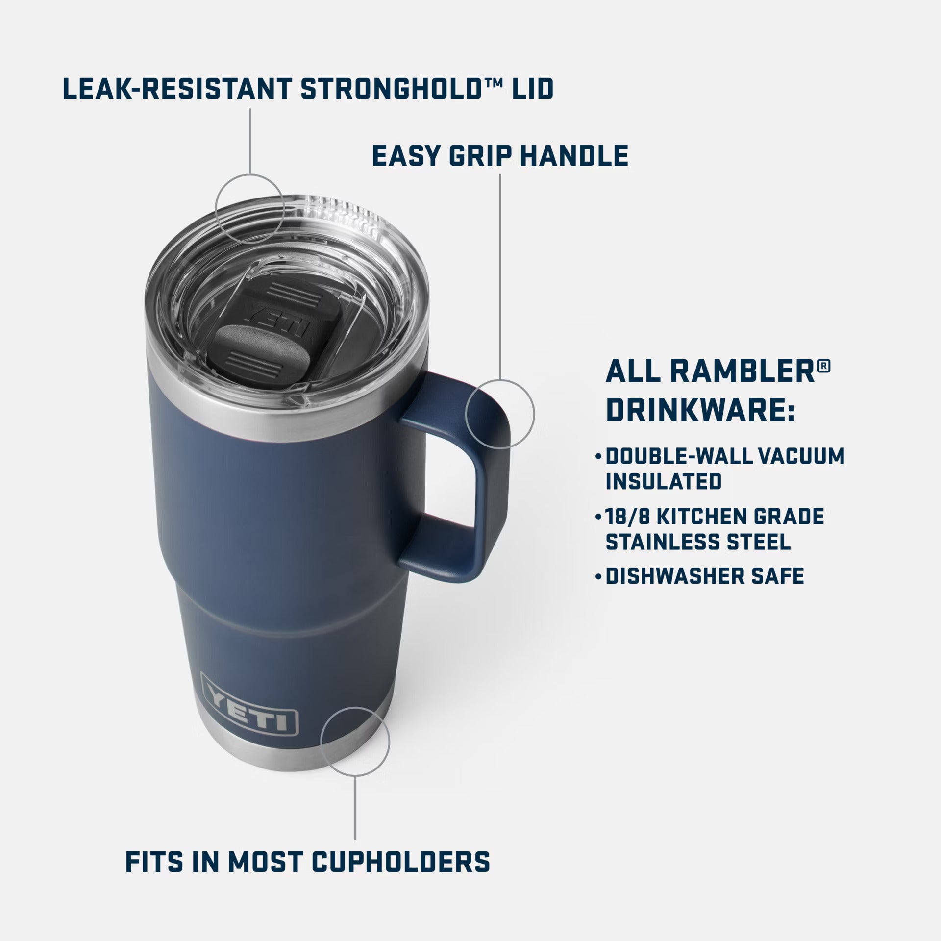 RAMBLER 20 OZ TRAVEL MUG - King Crab Orange