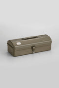 Y-350 Steel Toolbox with Top Handle and Camber Lid - Military Green