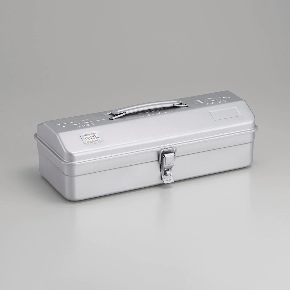 Y-350 Steel Toolbox with Top Handle and Camber Lid - Silver