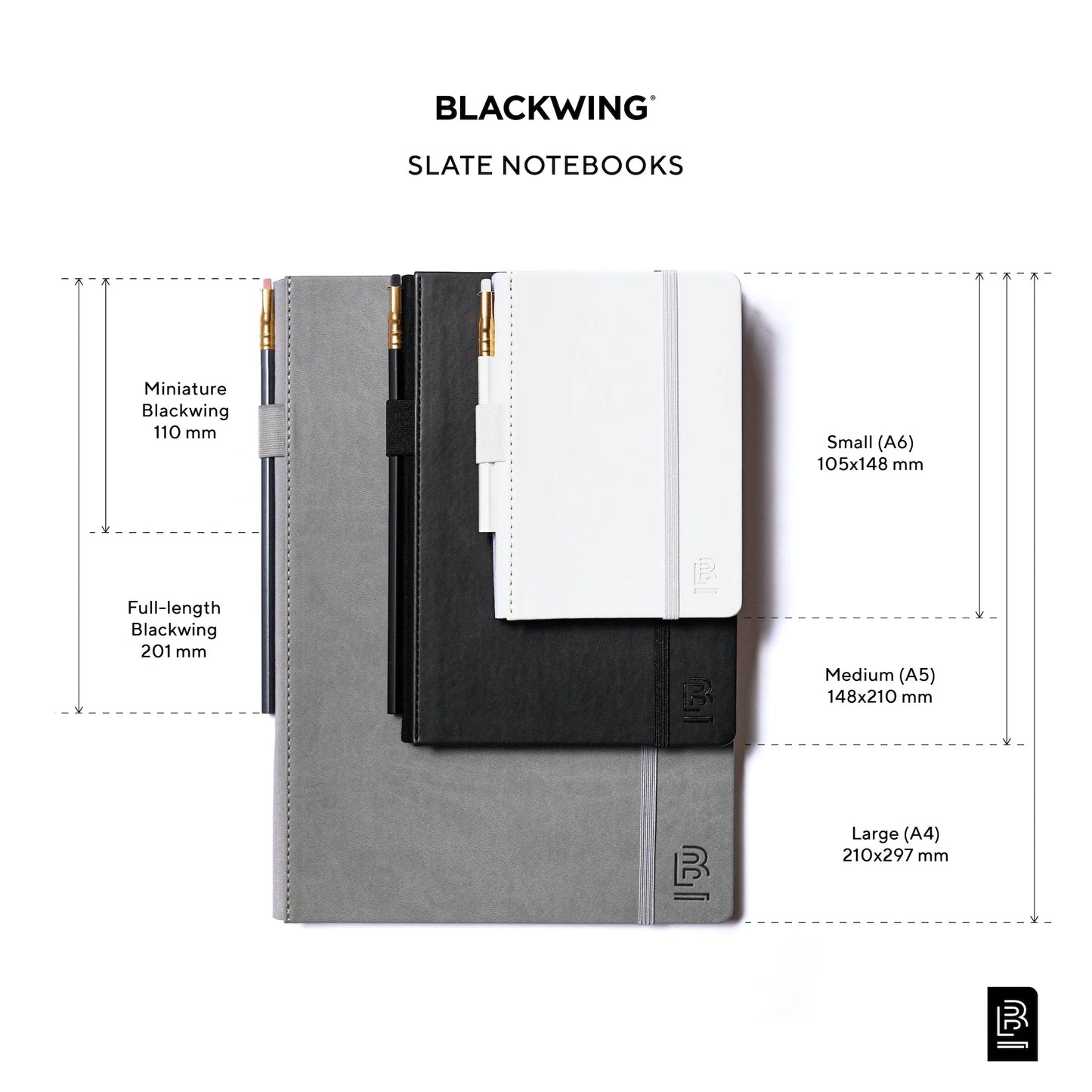 Blackwing Slate Notebook - Medium Grey Ruled