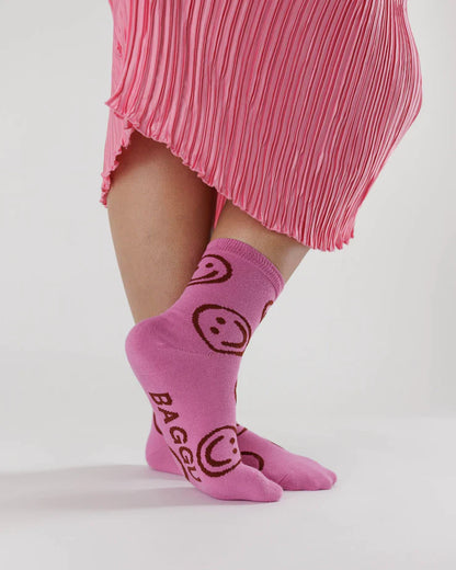 Crew Sock - Extra Pink Happy