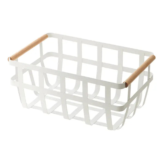 Tosca Dual Handle Storage Basket - White
