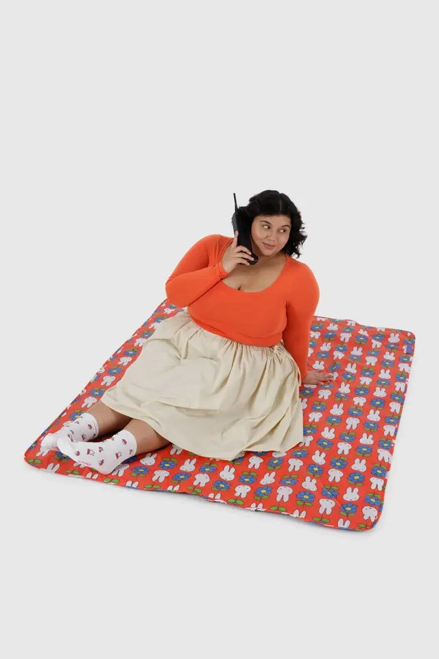 Puffy Picnic Blanket - Flower Miffy
