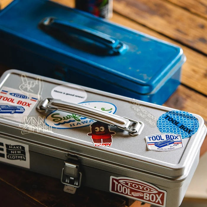T-320 Steel Toolbox with Top Handle and Flat Lid - Silver