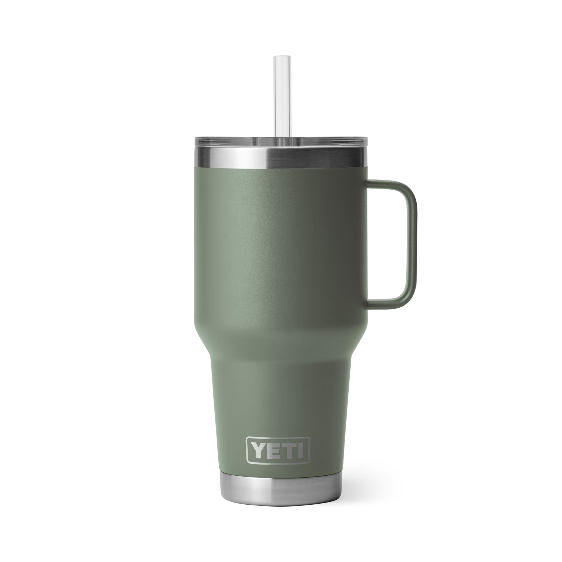 RAMBLER 35 OZ STRAW MUG - Camp Green