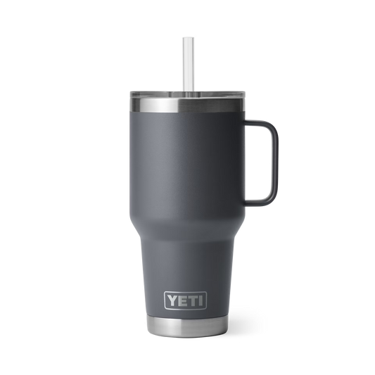 RAMBLER 35 OZ STRAW MUG - Charcoal
