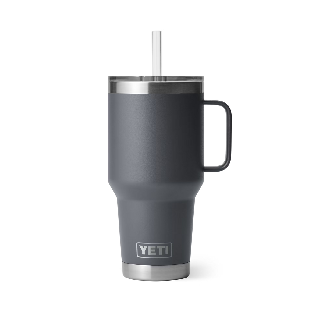 RAMBLER 35 OZ STRAW MUG - Charcoal
