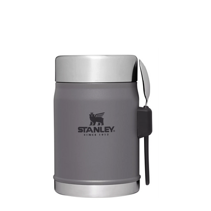 STANLEY CLASSIC LEGENDARY VACUUM FOOD JAR WITH SPORK 14oz BLACK FLASK