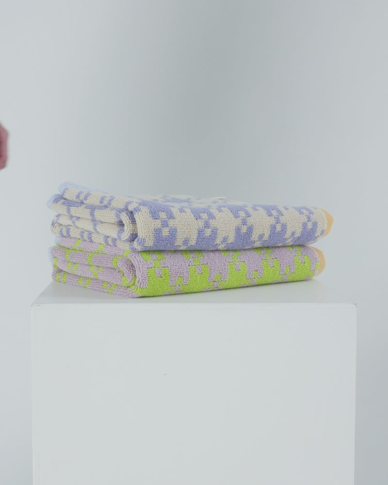 Baggu Hand Towel Set of 2 Pastel Pixel Gingham
