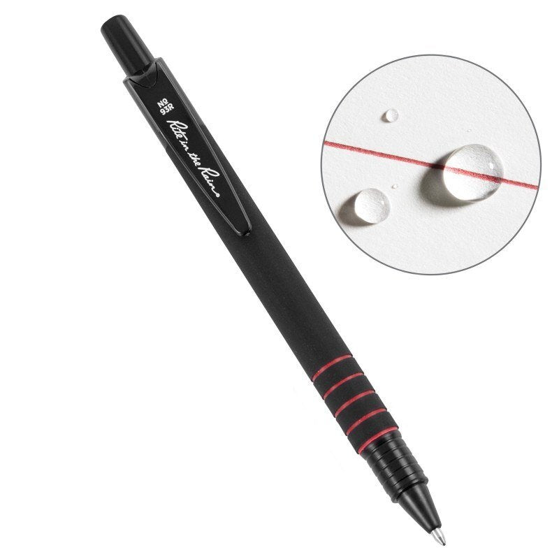 All-Weather Durable Pen - Flat Black Red Ink