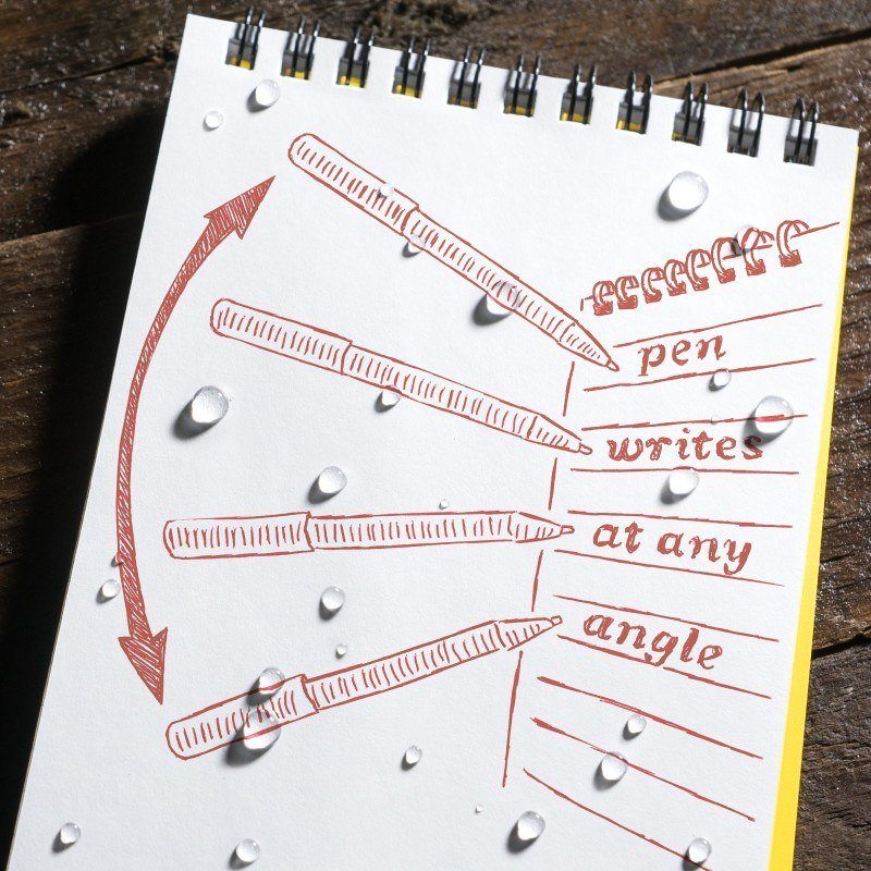 All-Weather Durable Pen - Flat Black Red Ink