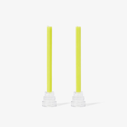 Dusen Dusen Taper Candles Set of 2 - Yellow