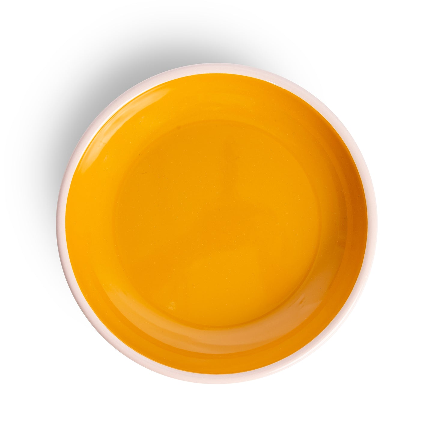 Dinner plate Get Out - Pink/Mustard