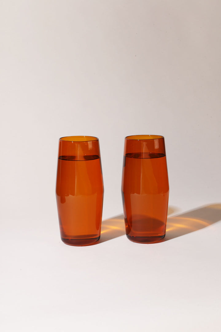 Century 16oz Glasses Set of Two - Amber