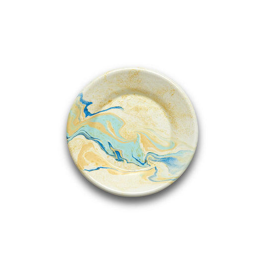 Multi Swirl 8″ Lunch Plate - Lemon Cream