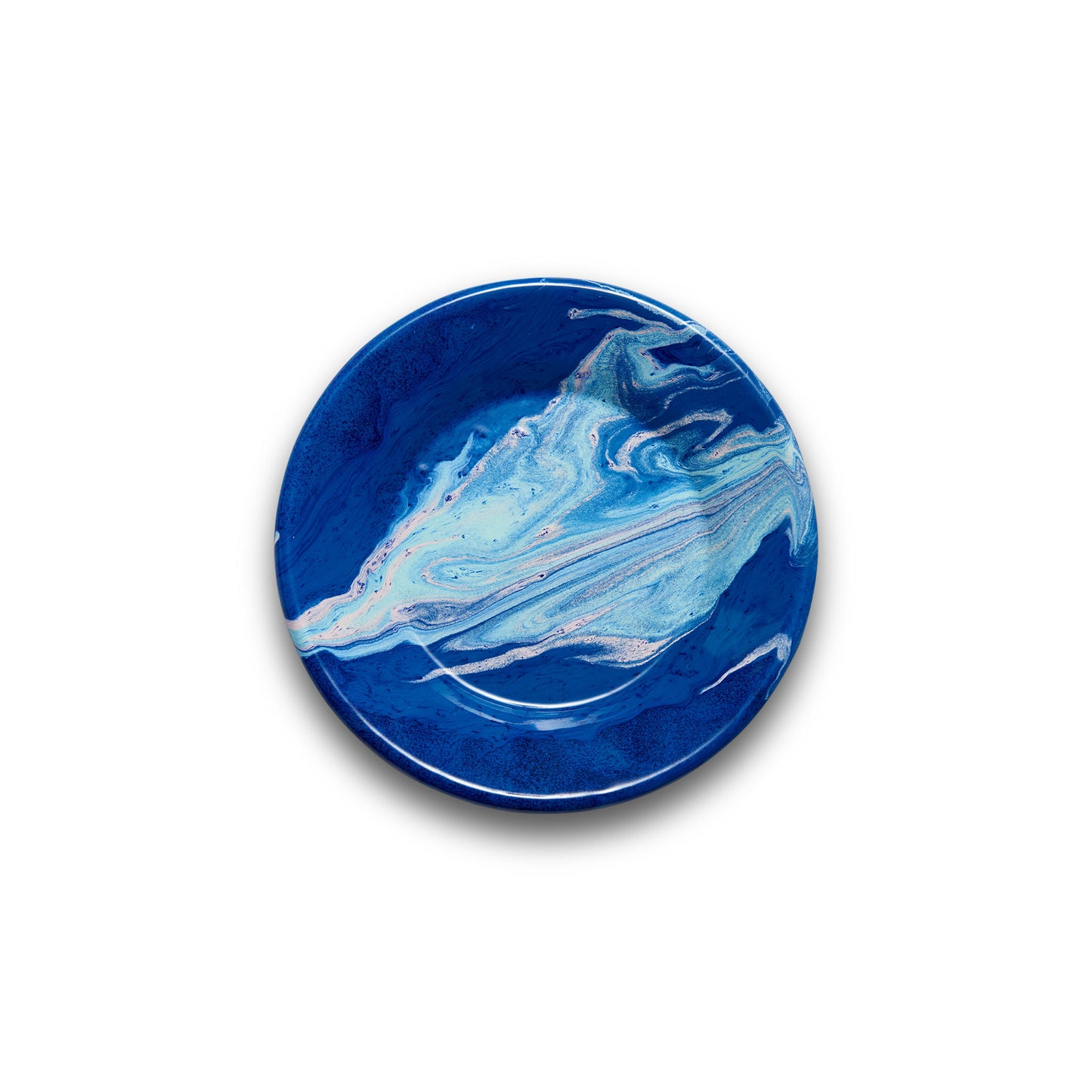 Multi Swirl 8″ Lunch Plate - Cobalt