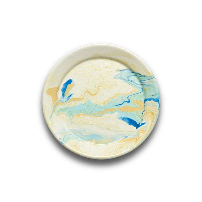 Multi Swirl 10" Dinner Plate - Lemon Cream