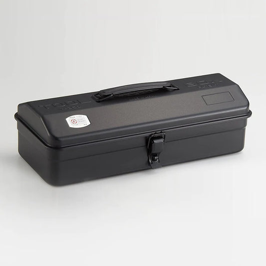 Y-350 Steel Toolbox with Top Handle and Camber Lid - Black