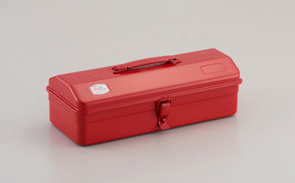 Y-350 Steel Toolbox with Top Handle and Camber Lid - Red