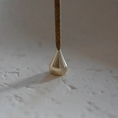 Brass Water Drop Shape Incense Holder Tall