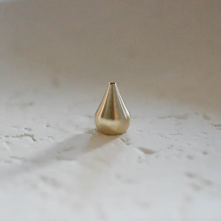 Brass Water Drop Shape Incense Holder Tall