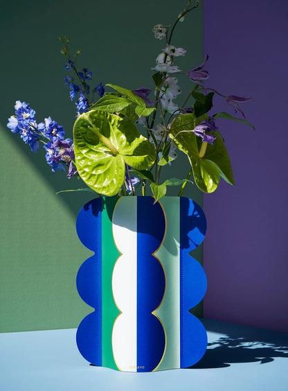Paper Vase Large - Riviera Wave