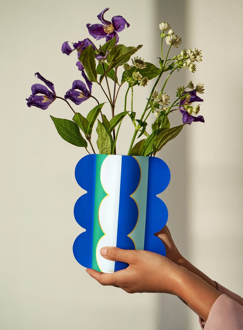 Paper Vase Large - Riviera Wave