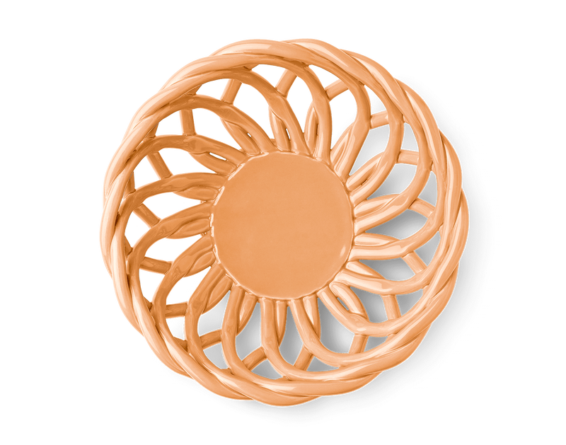 Sicilia Ceramic Basket Small Tangerine