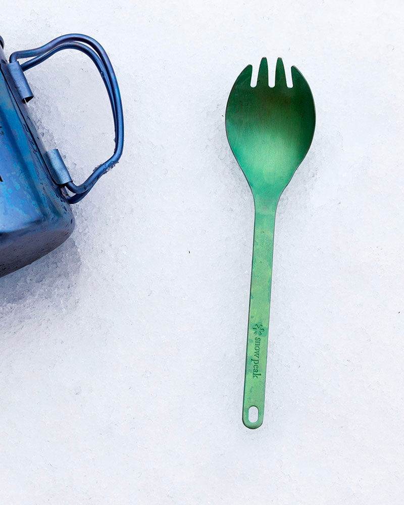 Titanium Spork - Green Anodized